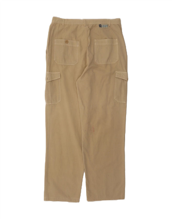 VINTAGE Mens Straight Cargo Trousers Large W32 L30 Beige Cotton Vintage Vintage and Second-Hand Vintage from Messina Hembry 