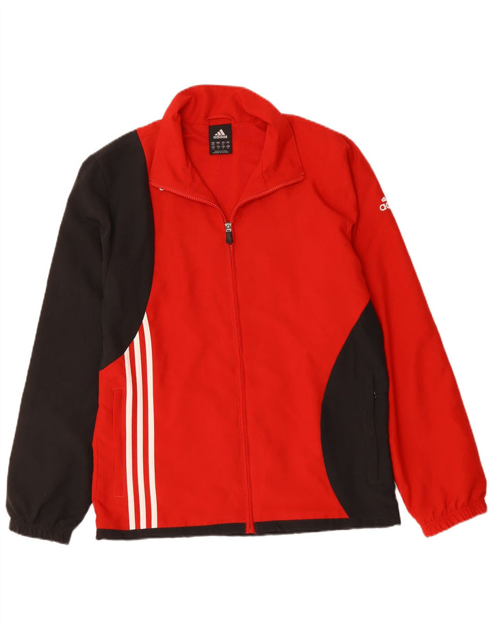 ADIDAS Mens Tracksuit Top Jacket UK 36/38 Pequeno Vermelho Colourblock Poliéster