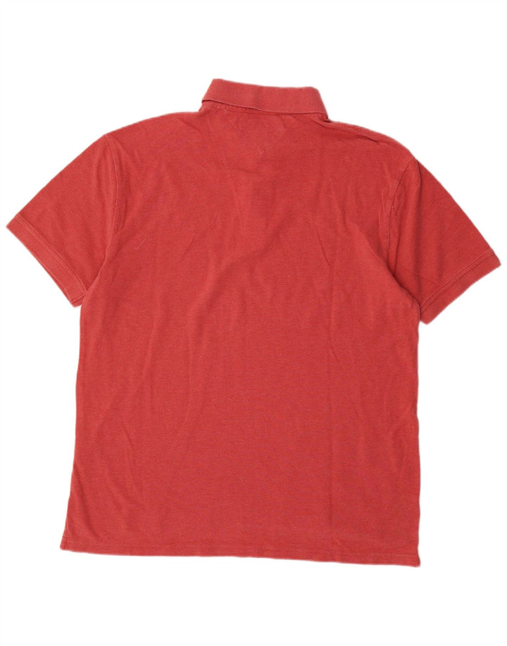 Camisa polo masculina Tommy Hilfiger grande algodão vermelho