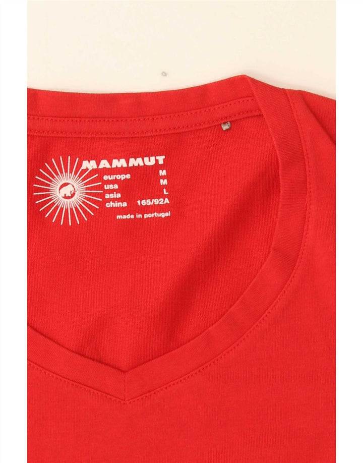 Camiseta feminina gráfica Mammut Top UK 14 médio vermelho