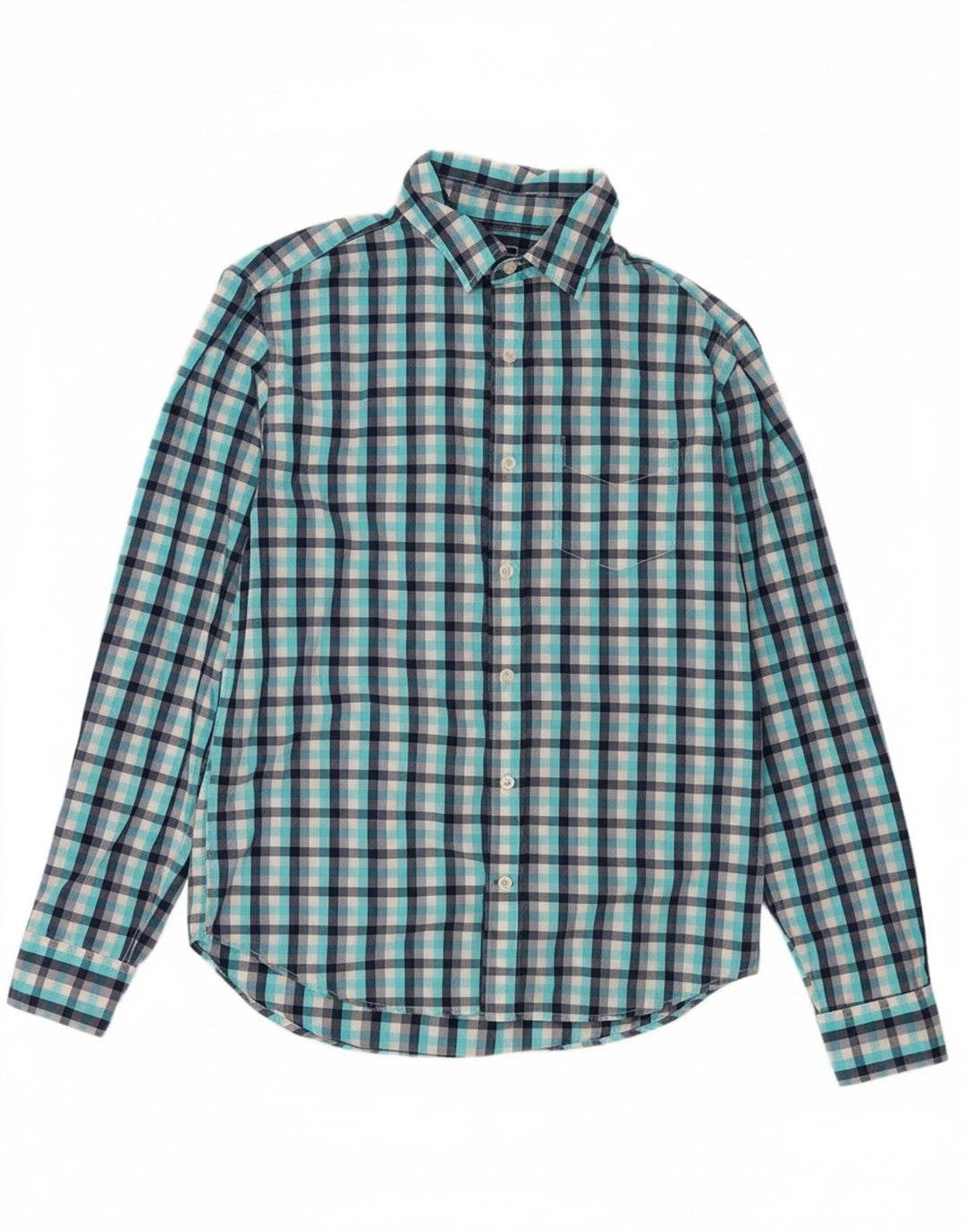 Camisa masculina GAP XS azul xadrez algodão