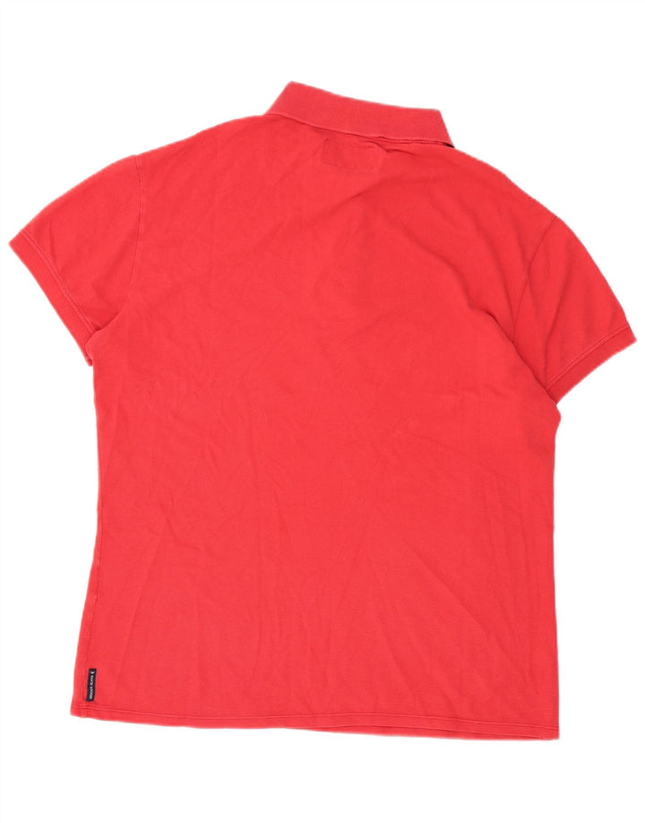 Camisa polo masculina Armani Jeans Muscle grande vermelha
