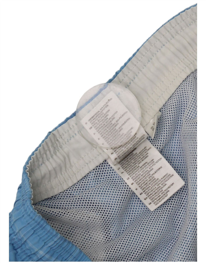 Shorts de natação masculinos Adidas grande poliéster xadrez azul