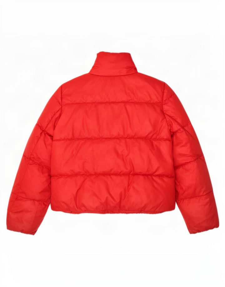 Jaqueta acolchoada feminina Michael Kors UK 10 poliéster vermelho pequeno