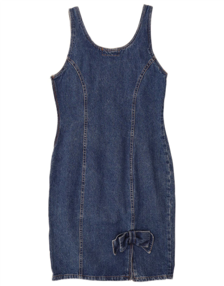 Vestido jeans feminino sem mangas Oleg Cassini IT 42 azul médio