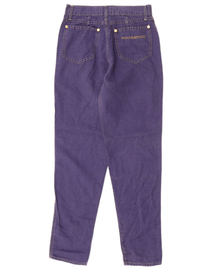 Calça feminina casual justa ROCCOBAROCCO W28 L31 algodão roxo