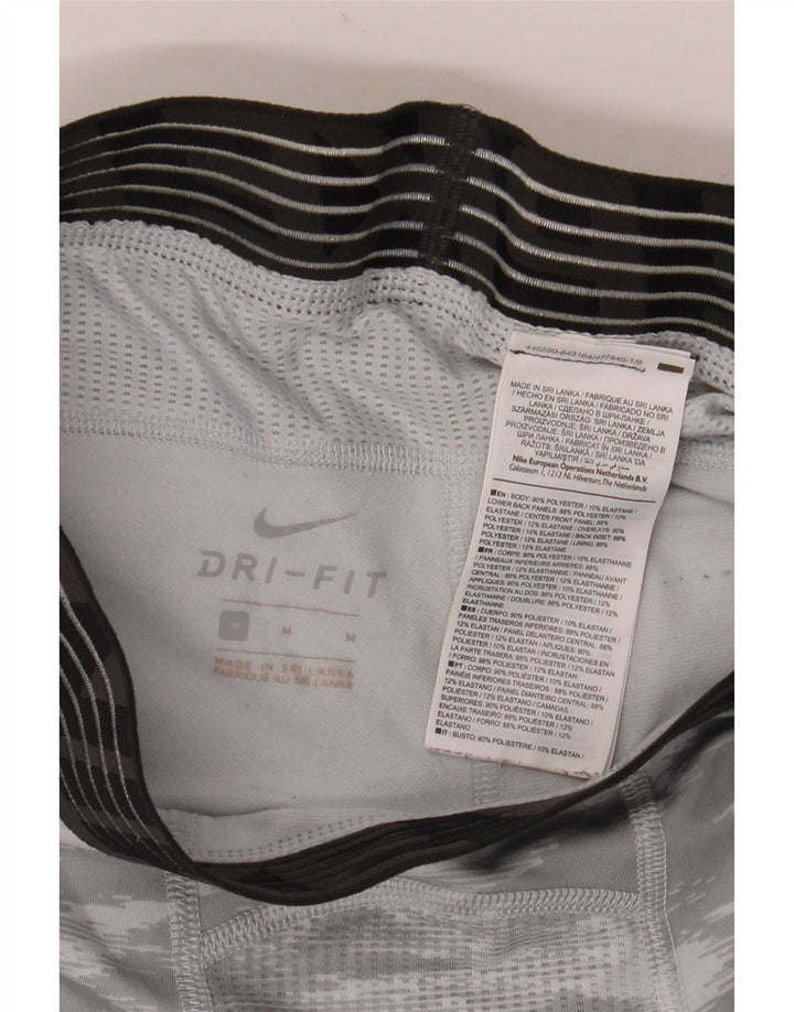 Nike Mens Dri Fit Leggings Médio Cinza Camuflagem Poliéster