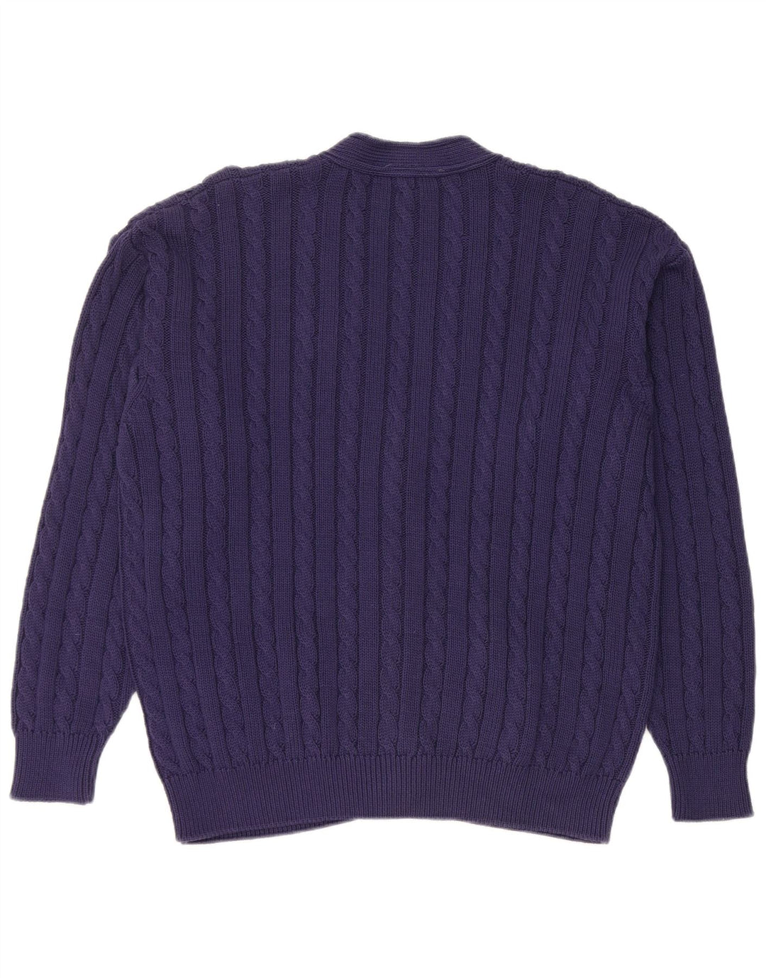 Suéter cardigã masculino Sevres IT 50 algodão azul marinho médio