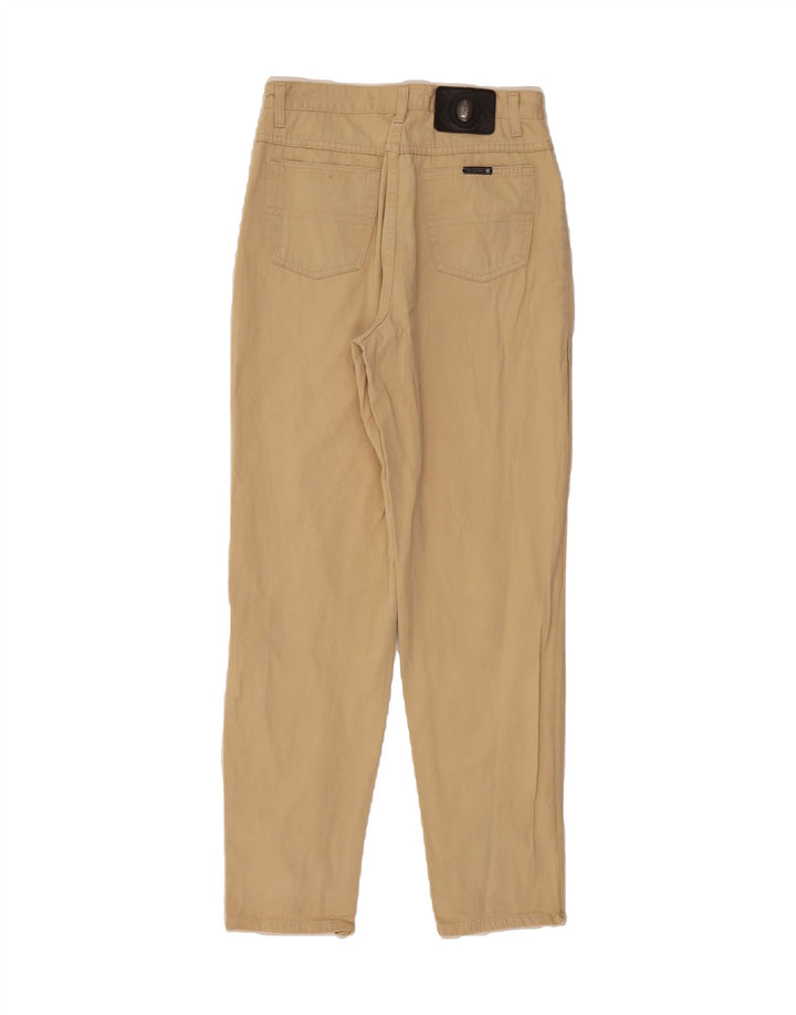 TRUSSARDI Womens Tapered Casual Trousers W35 L30 Beige Cotton Vintage Trussardi and Second-Hand Trussardi from Messina Hembry 