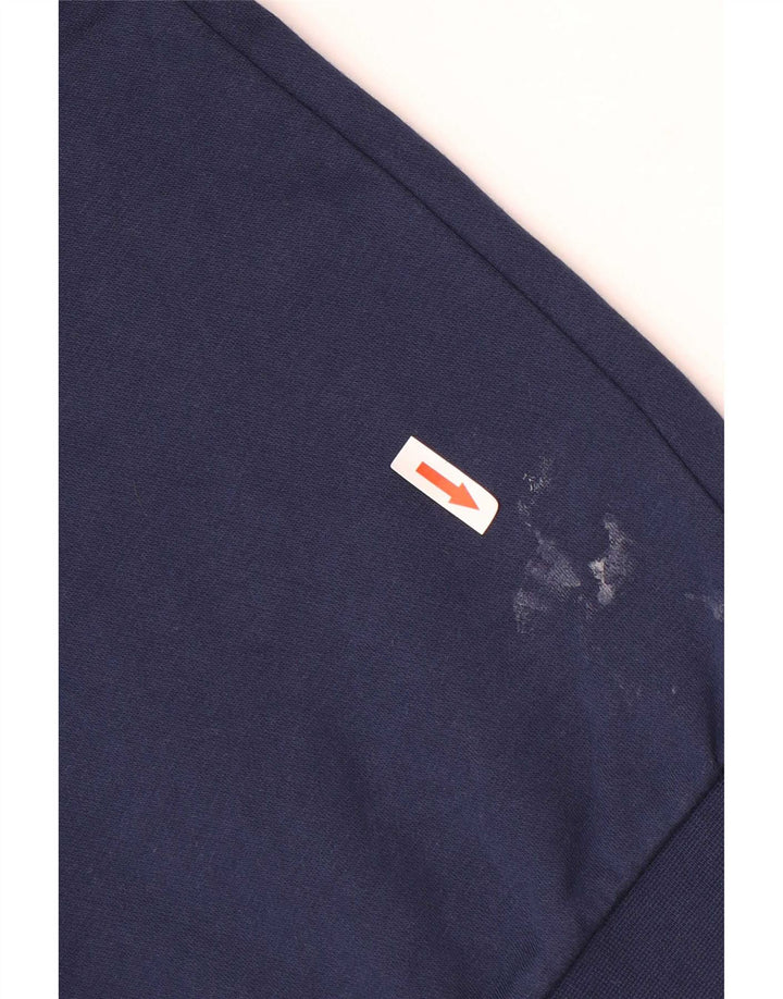 Adidas Mens Graphic Moletom Jumper Pequeno Algodão Azul Marinho