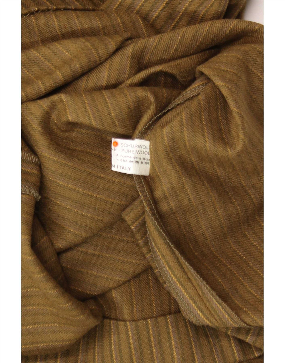 Vestido feminino vintage manga comprida regular básico UK 14 listrado verde médio