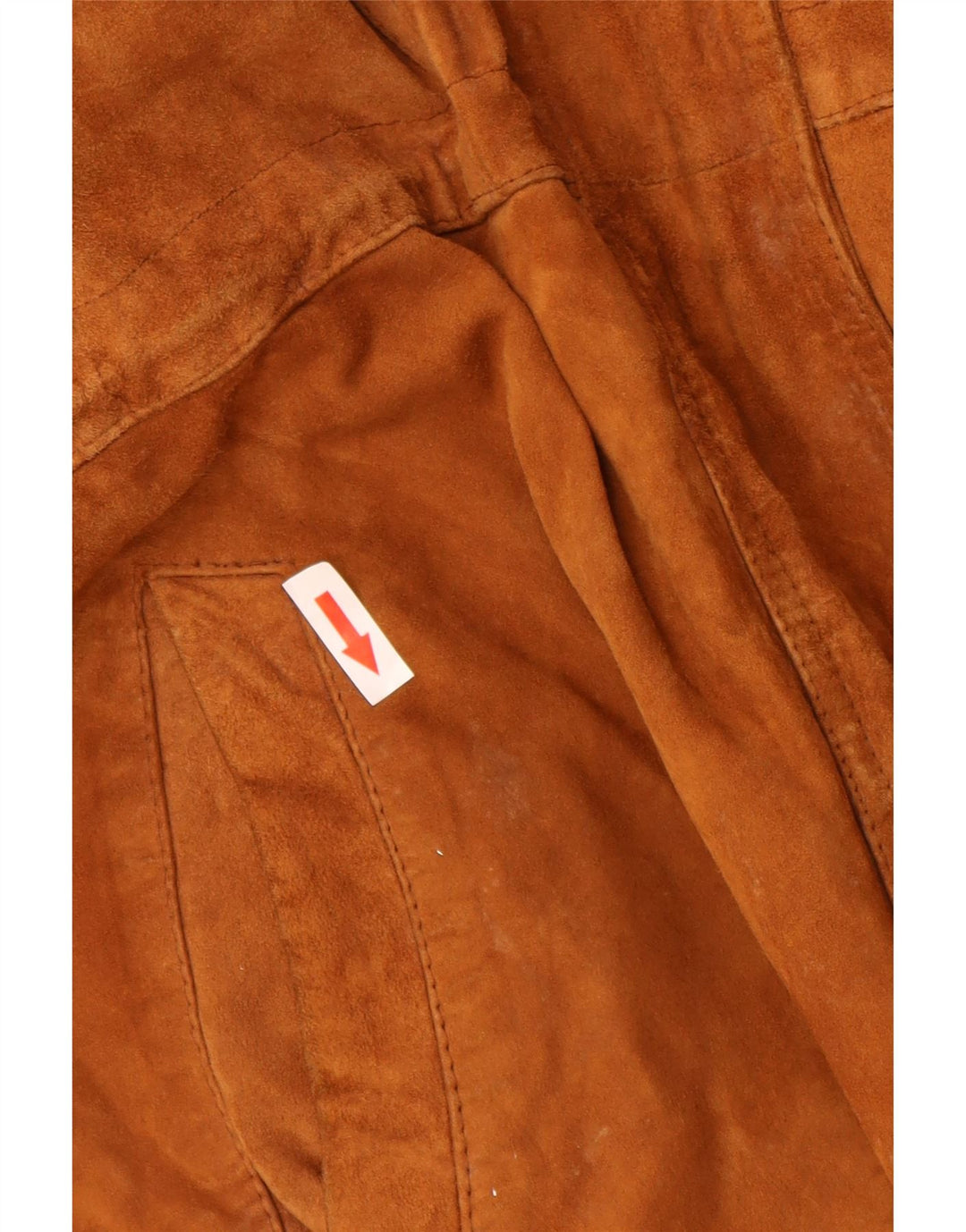 Sobretudo de camurça vintage feminino Reino Unido 16 grande marrom