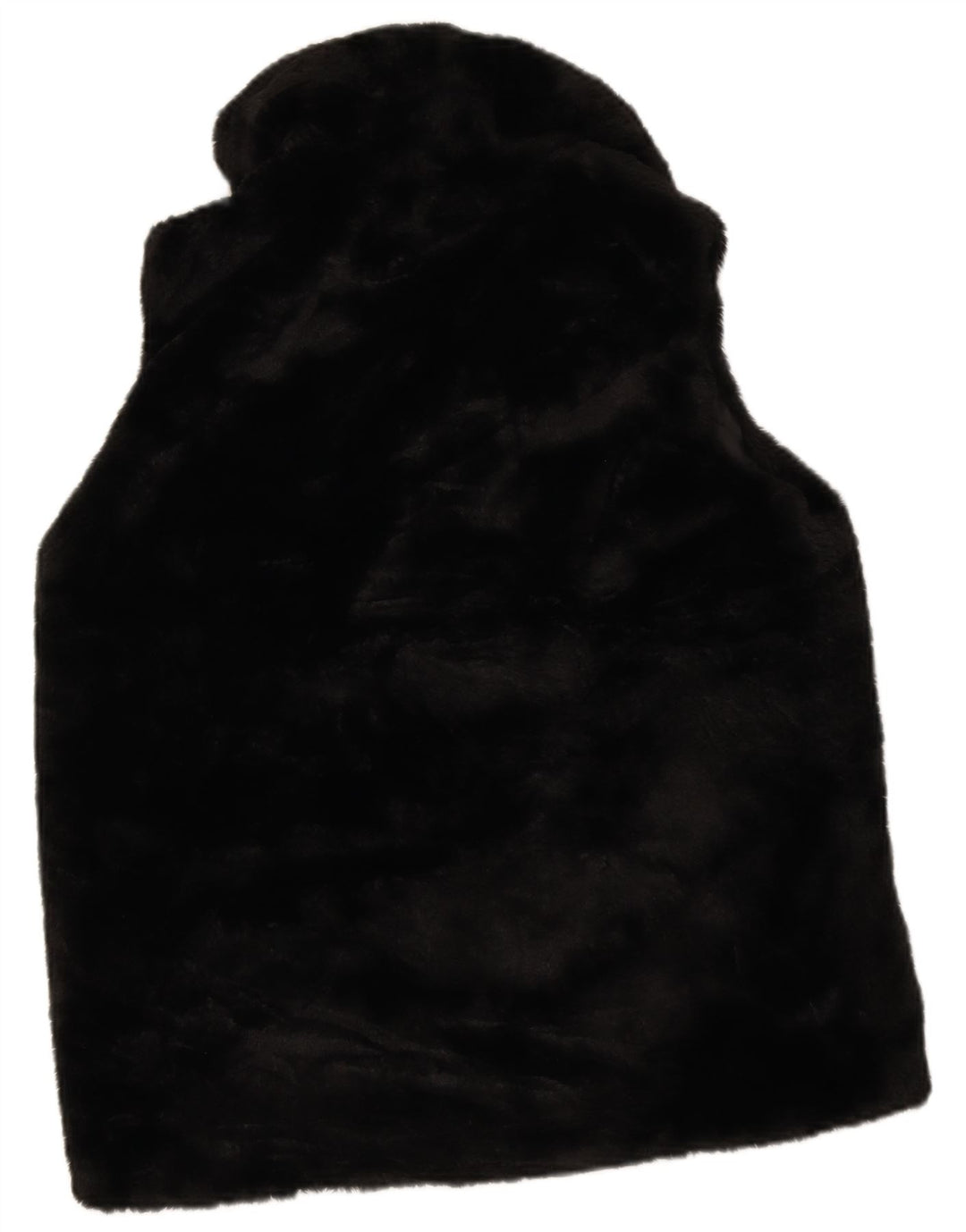 Colete feminino M&Co de pele sintética UK 12 poliéster preto médio