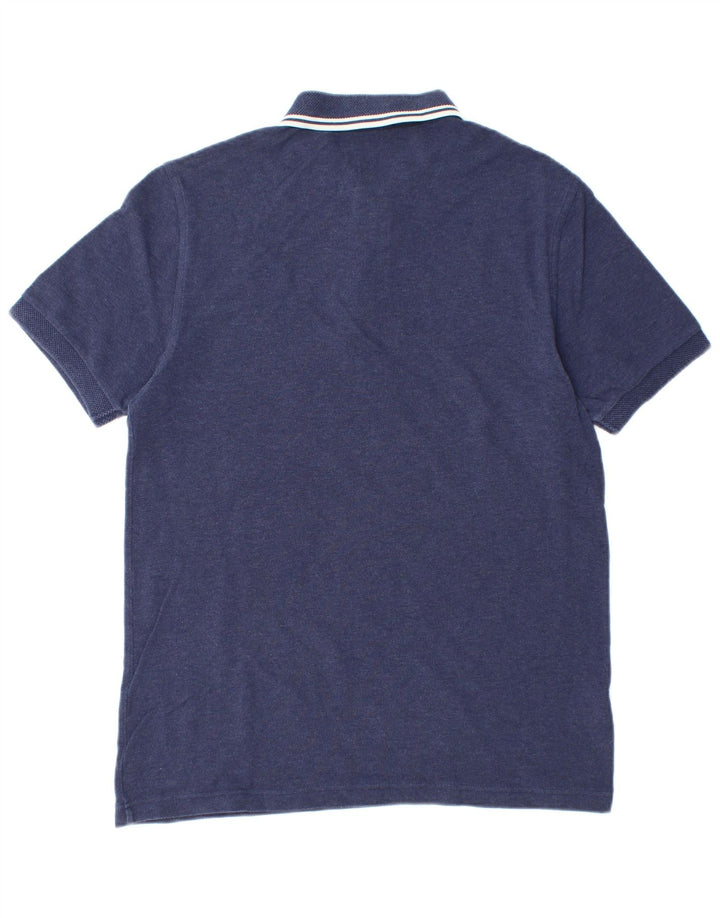 Camisa polo masculina FRED PERRY de algodão azul marinho médio