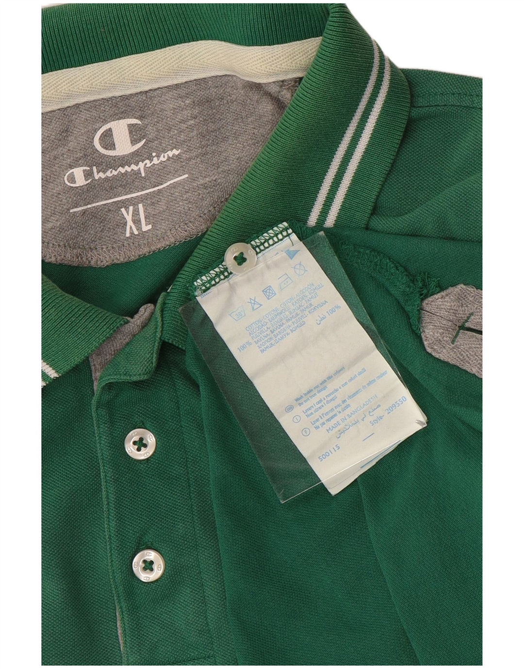 Camisa polo masculina Champion XL algodão verde