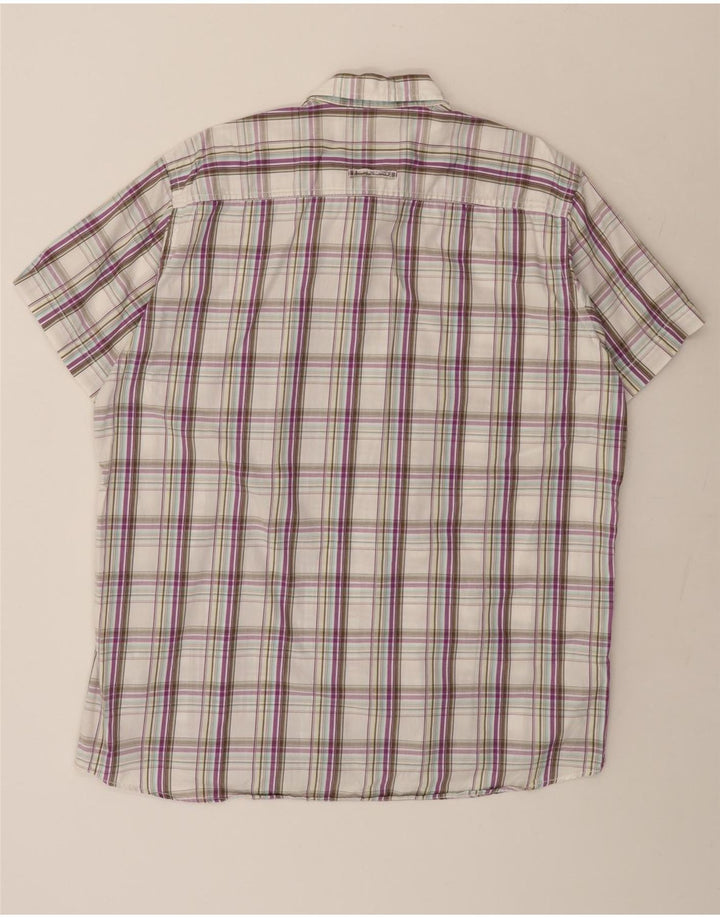 Camisa masculina de manga curta Camel Active XL algodão xadrez multicolorido