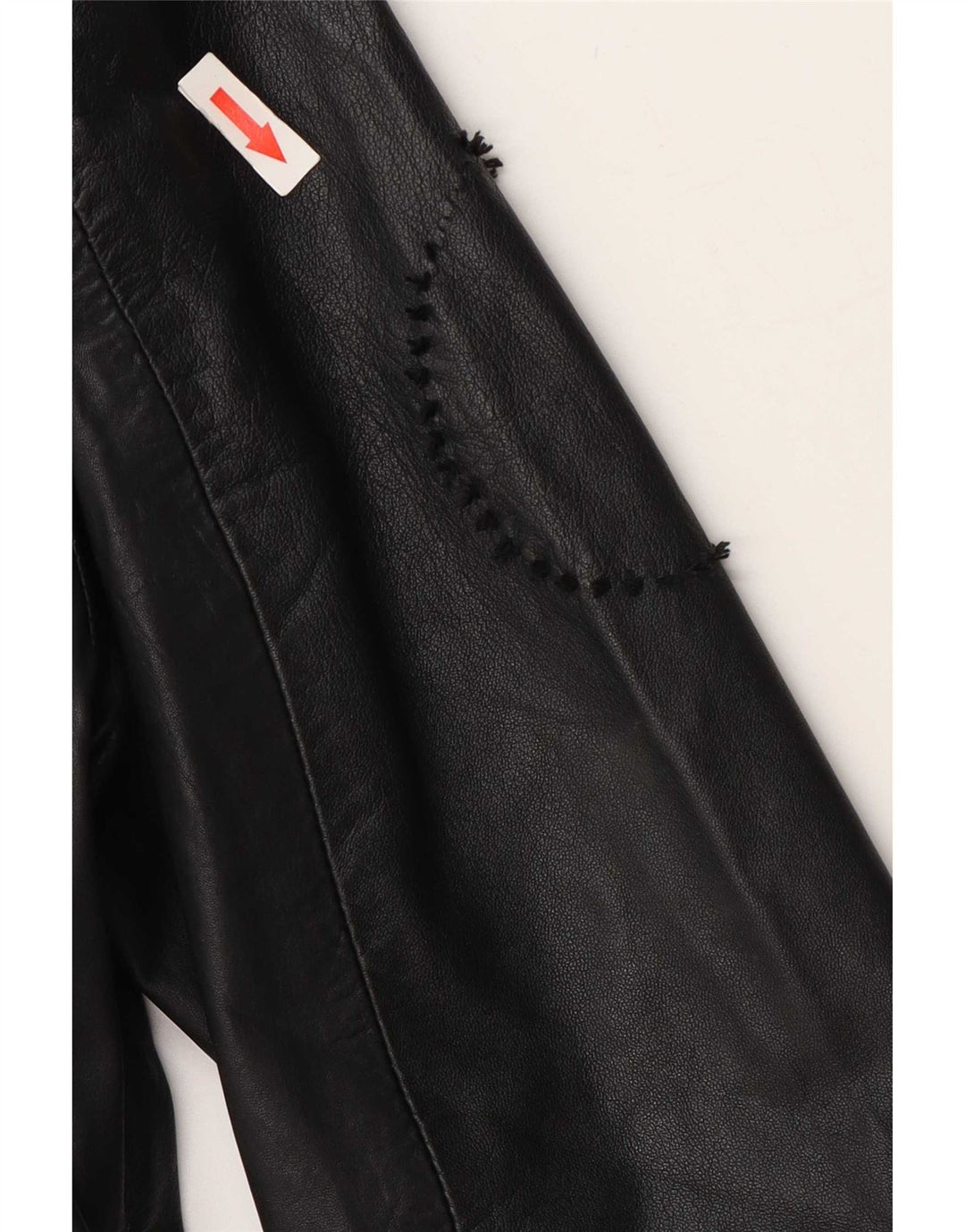 Jaqueta de couro militar feminina Superdry UK 10 pequena preta