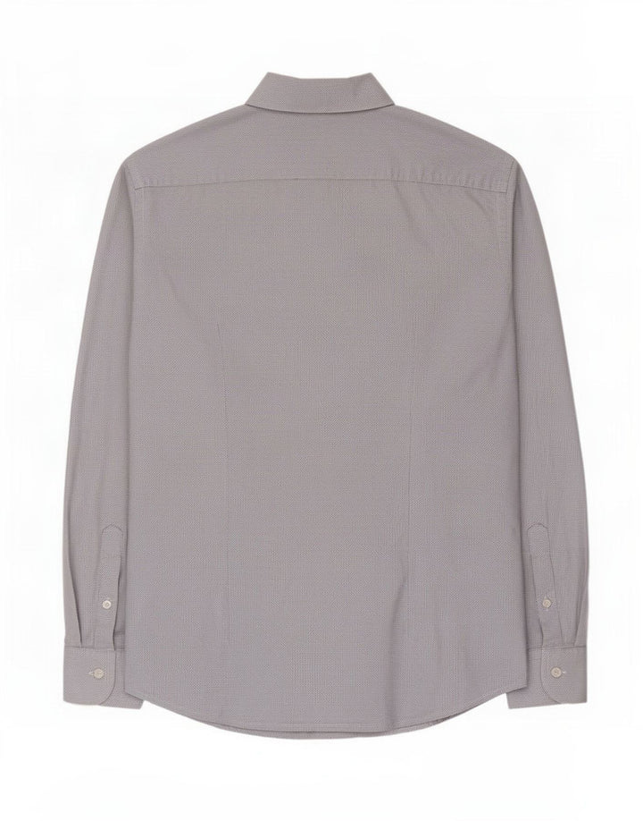 Camisa masculina Trussardi tamanho 41 médio azul manchado