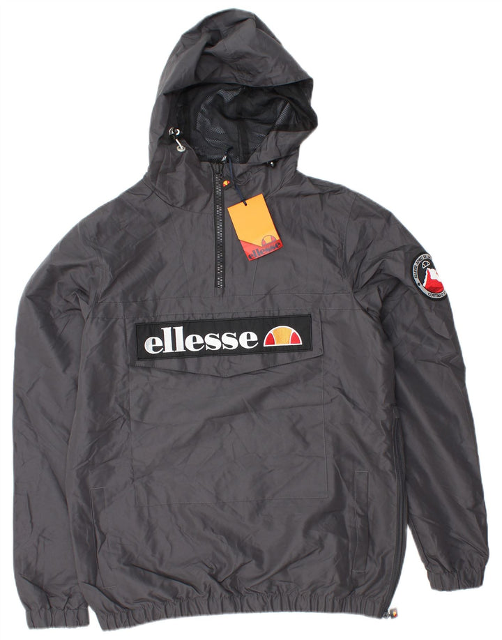 Jaqueta de chuva masculina ELLESSE com capuz e pulôver UK 36 pequena cinza