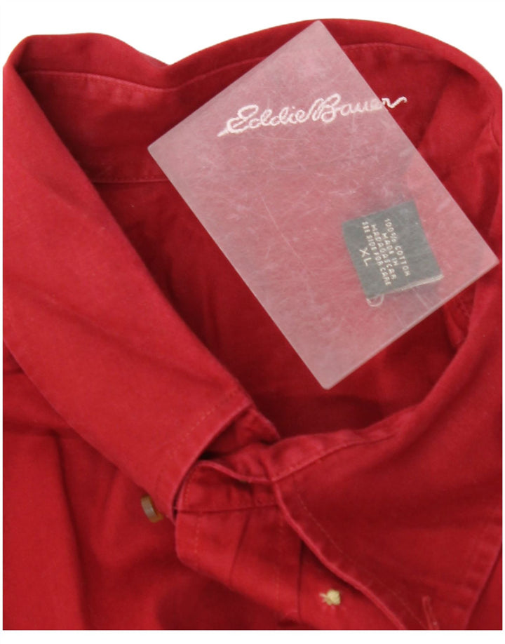 Camisa masculina EDDIE BAUER XL algodão vermelho