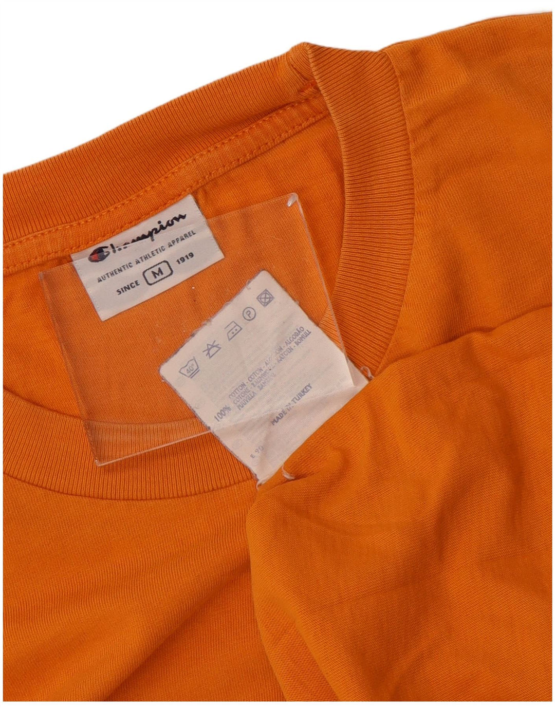 Camiseta masculina CHAMPION Top médio algodão laranja