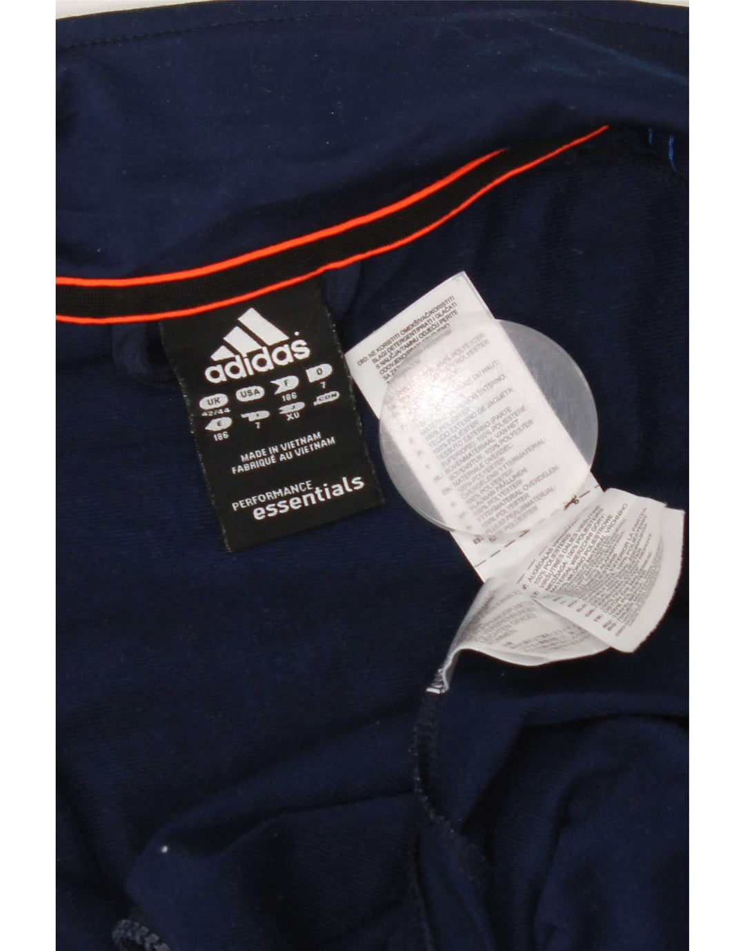 Adidas Mens Tracksuit Top Jacket UK 42/44 Grande Azul Marinho Poliéster