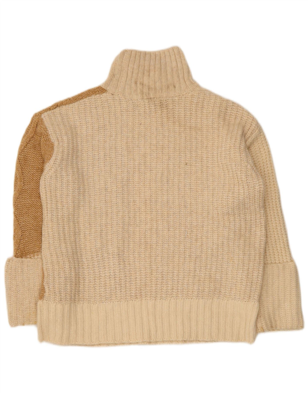 Suéter feminino Marks & Spencer com gola tartaruga Reino Unido 10 pequeno off white