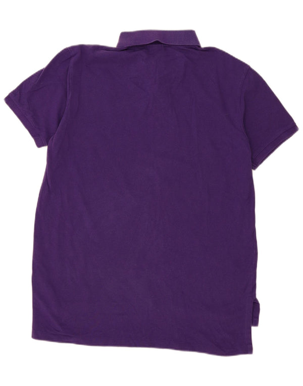 Polo Ralph Lauren Mens Custom Fit Camisa Grande Algodão Roxo