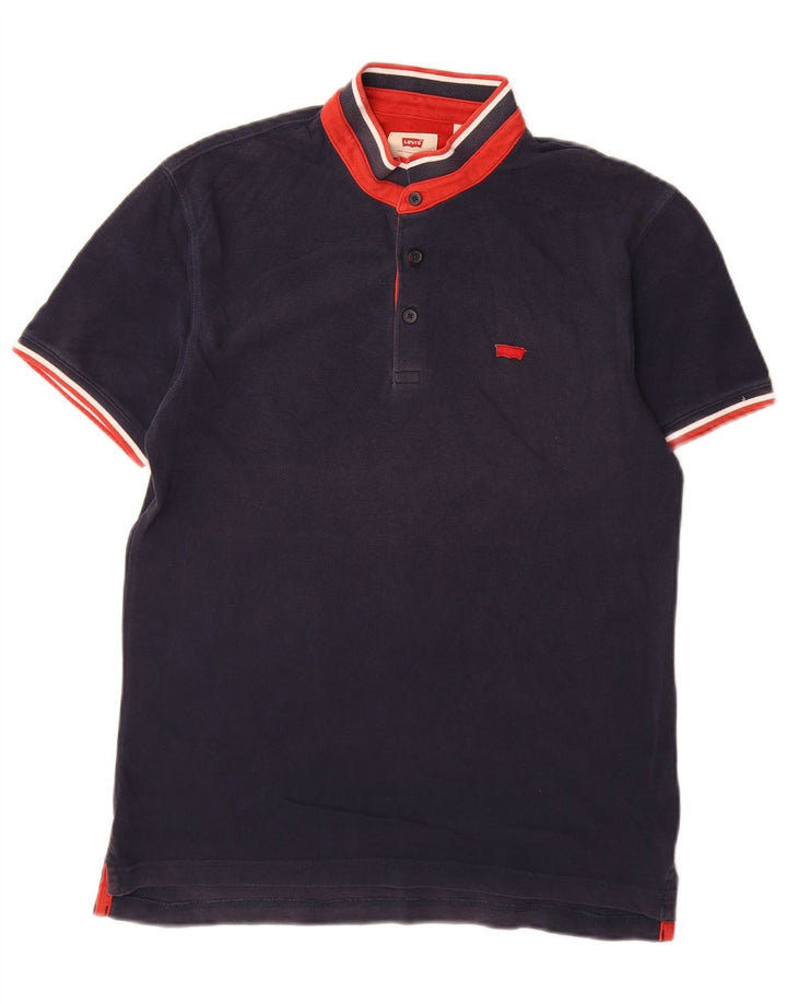 Camisa polo masculina Levi's pequena algodão azul marinho