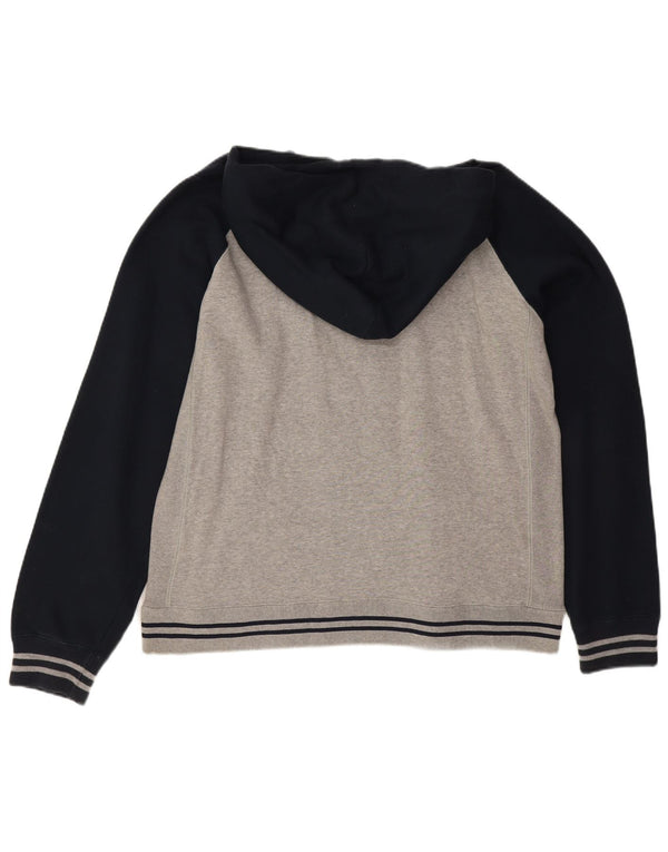 Jumper com capuz gráfico masculino Champion XL cinza colorblock algodão