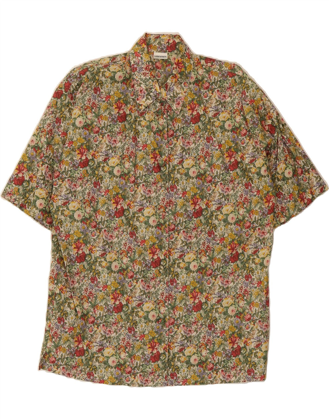 LODENFREY Womens Oversized Shirt EU 40 Medium Multicoloured Floral Vintage Lodenfrey and Second-Hand Lodenfrey from Messina Hembry 