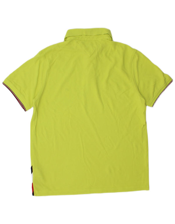 Camisa polo masculina TOMMY HILFIGER Slim Fit XL algodão amarelo