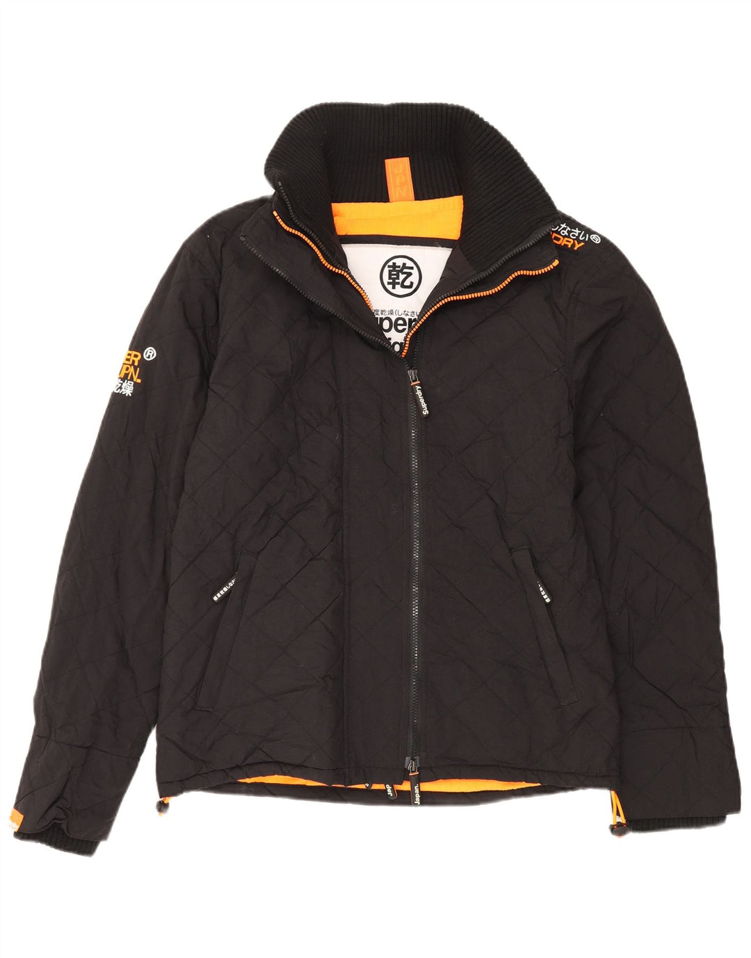 Jaqueta corta-vento feminina Superdry The Windcheater UK 16 grande preta