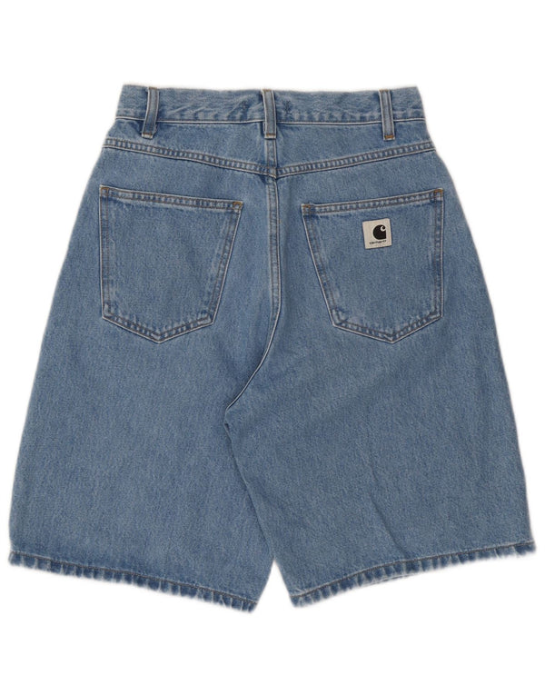 Shorts jeans feminino Carhartt cintura alta solto XS W25 algodão azul