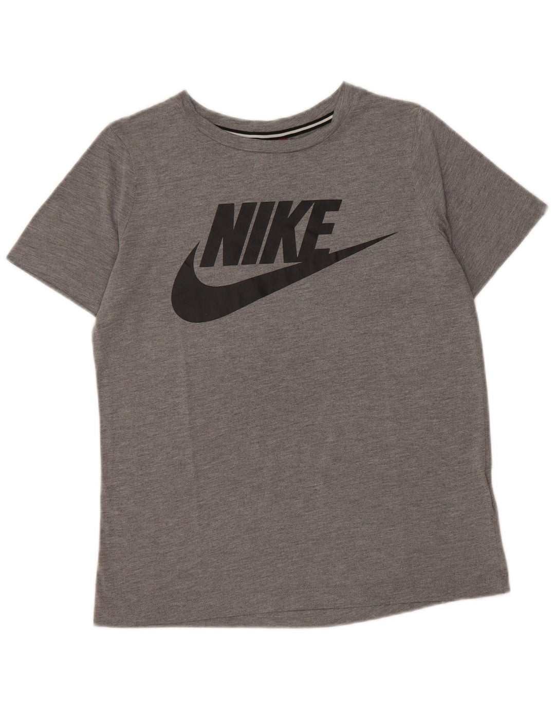 Camiseta feminina NIKE com estampa gráfica UK 10 pequena cinza poliéster