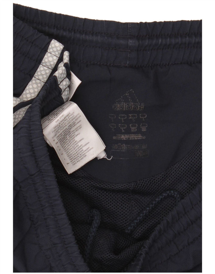 Shorts esportivos masculinos Adidas grandes poliéster azul marinho