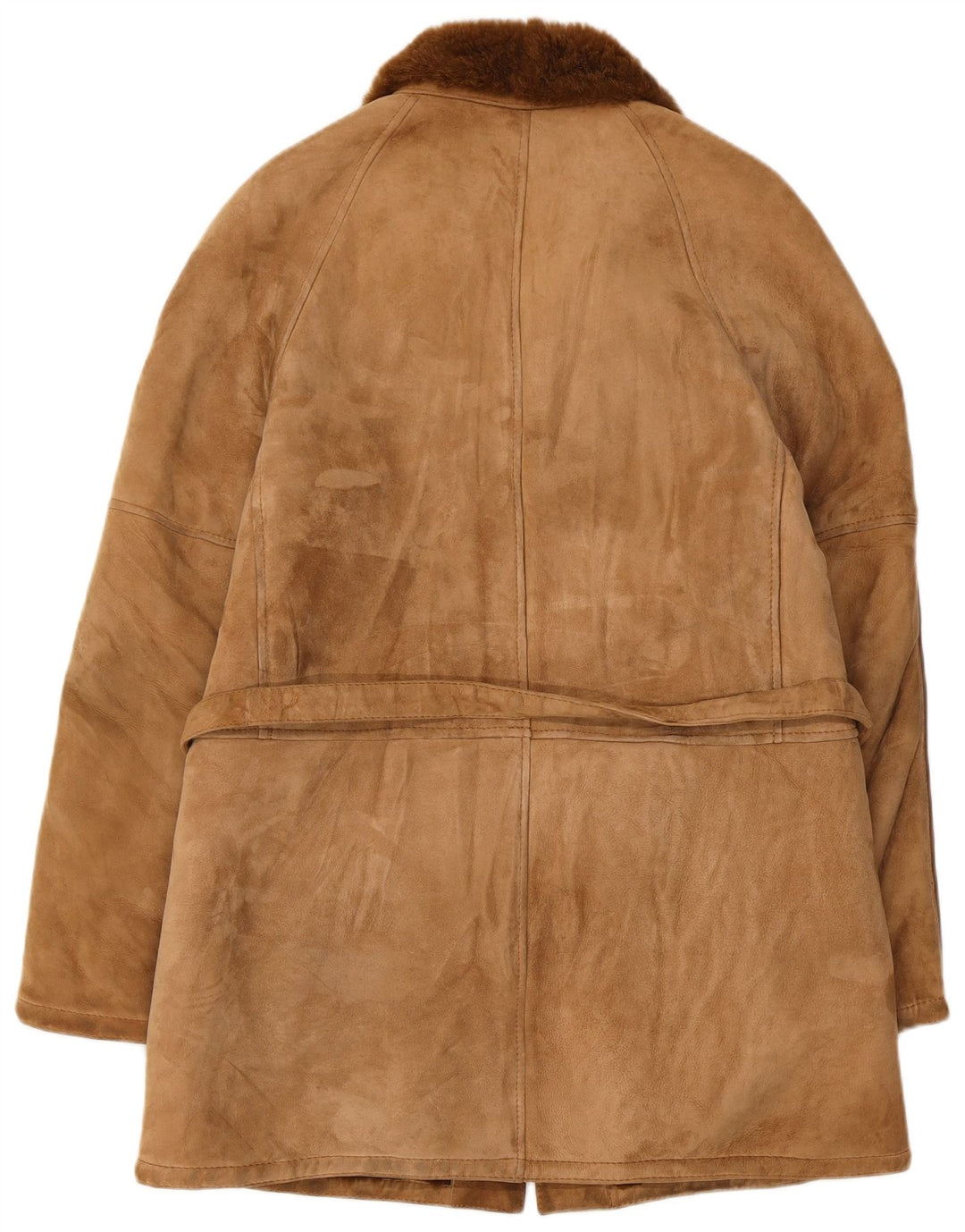 Sobretudo masculino vintage de shearling IT 48 bege médio