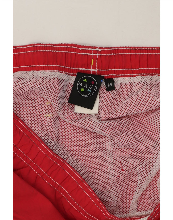 Shorts de natação masculino Maui and Sons poliamida vermelha média