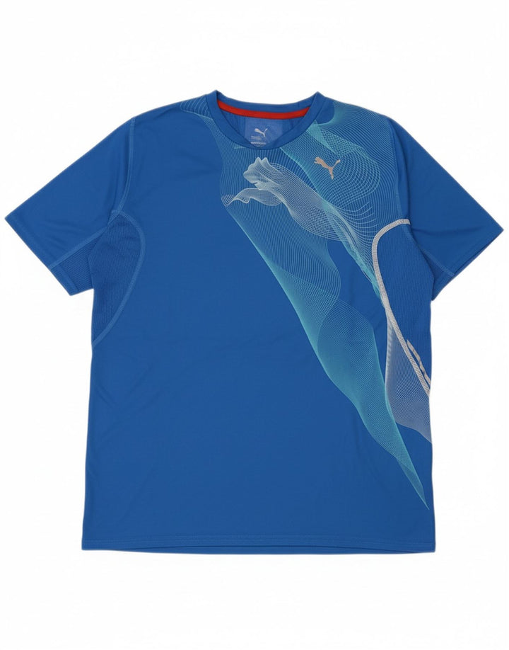 Camiseta masculina PUMA Graphic azul médio