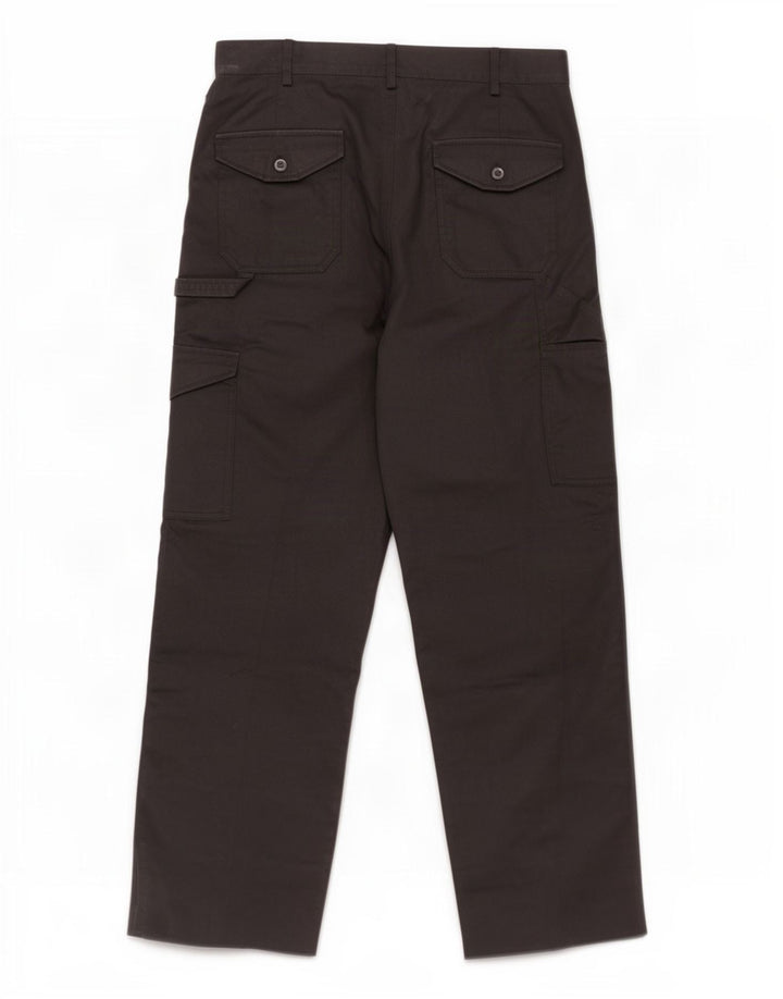 Calças cargo retas masculinas Dickies W34 L29 poliéster preto