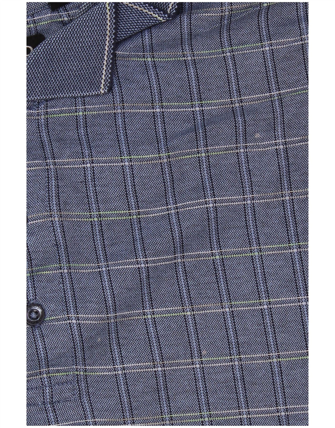 Camisa polo masculina IZOD grande algodão xadrez azul