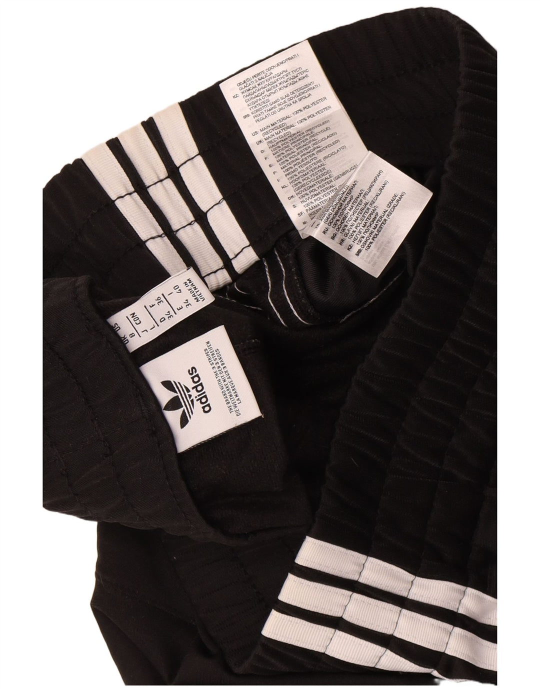 Shorts esportivos femininos Adidas UK 8 pequeno poliéster preto