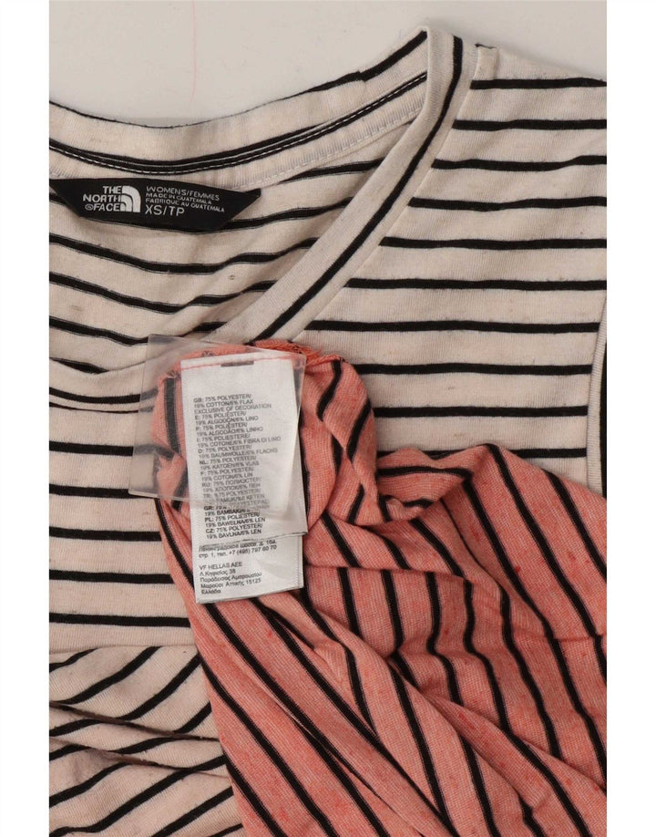 Colete feminino The North Face UK 6 XS poliéster listrado branco