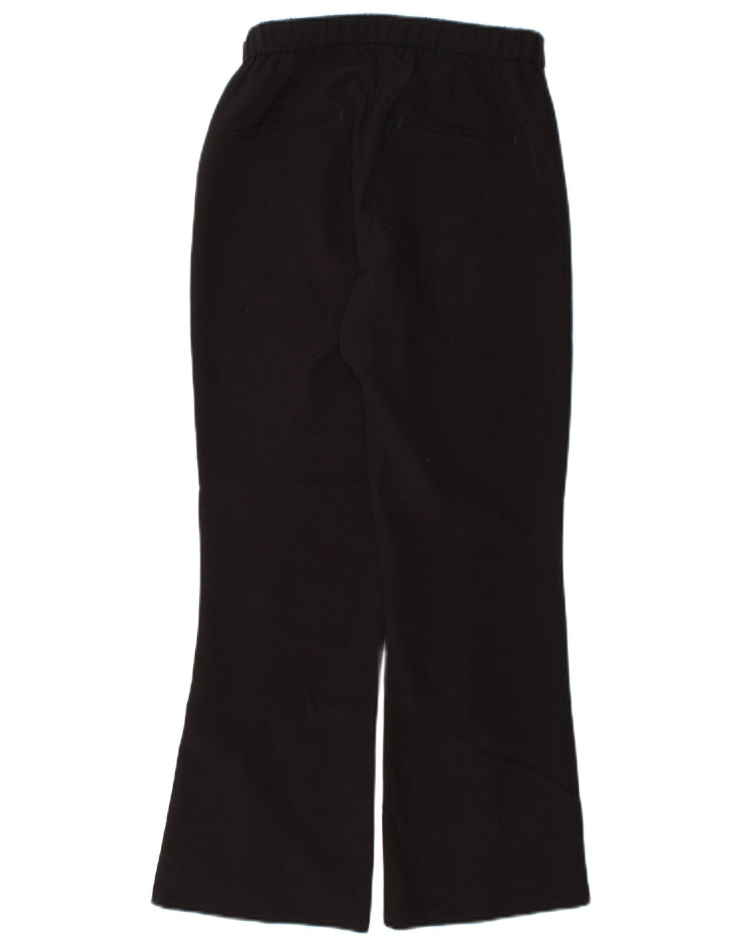 Zara Calça feminina casual bootcut pequena W26 L26 poliéster preto