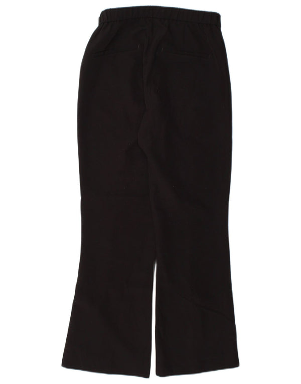 Zara Calça feminina casual bootcut pequena W26 L26 poliéster preto