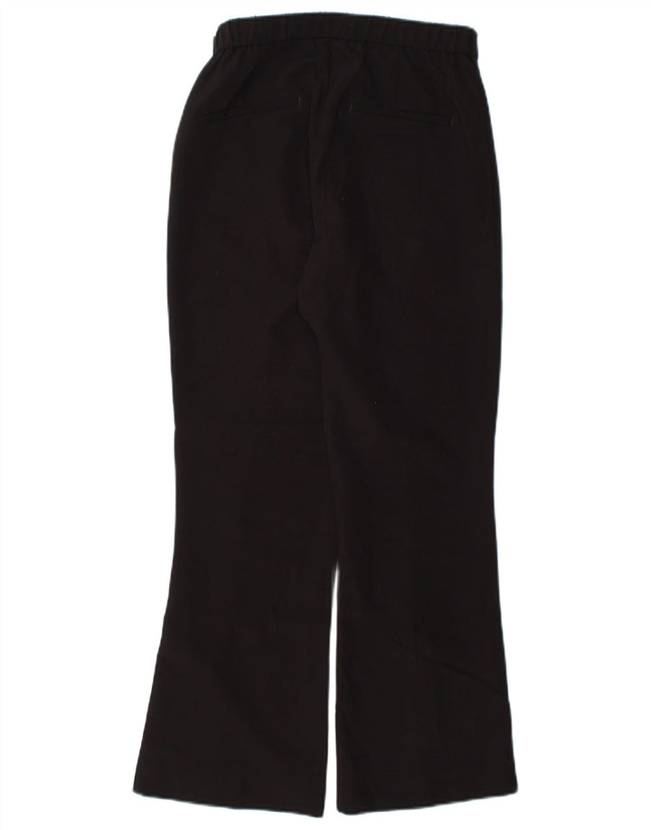 Zara Calça feminina casual bootcut pequena W26 L26 poliéster preto