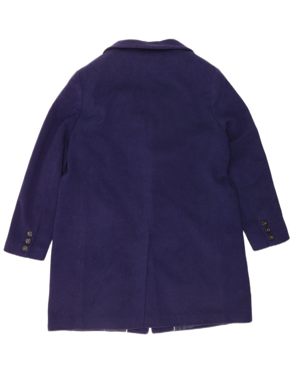Sobretudo feminino Marks & Spencer grande tamanho UK 16 grande lã azul