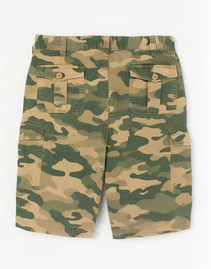 Mountain Warehouse Boys Cargo Shorts 12-13 anos W30 camuflagem verde