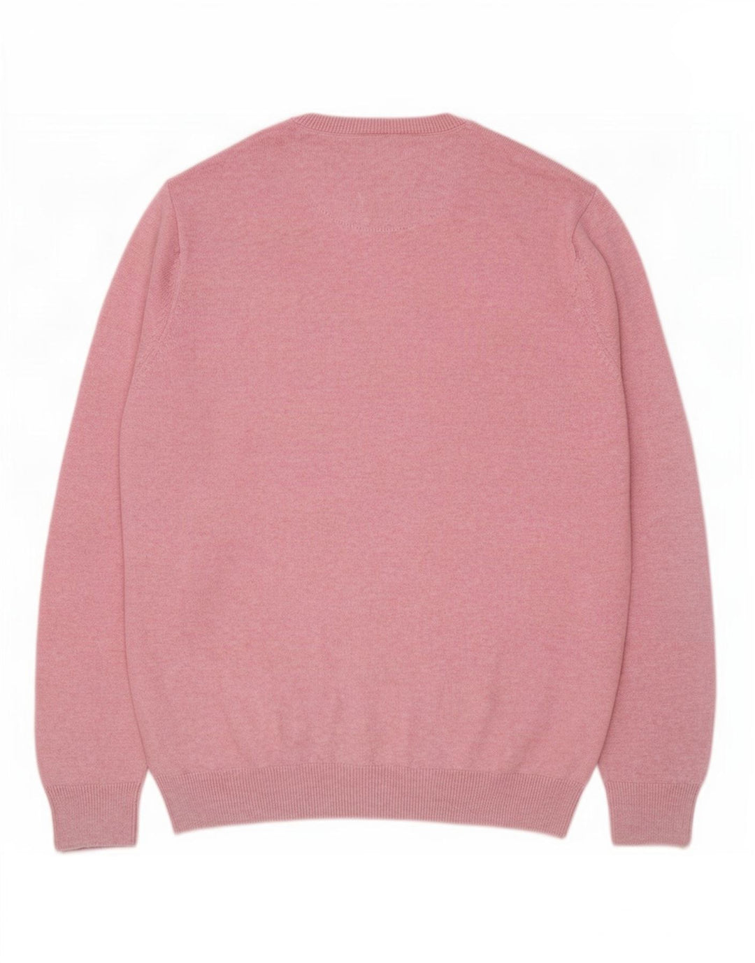 Suéter masculino Marks & Spencer com ajuste regular e gola redonda, grande algodão rosa