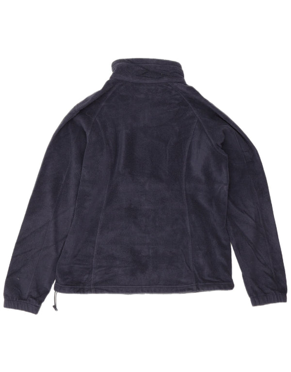 Jaqueta de lã feminina Columbia UK 16 grande poliéster azul marinho